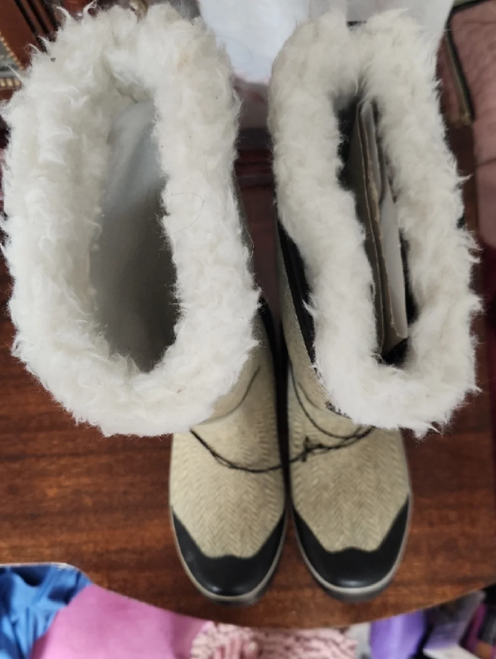 NWT Women's Artic Shield Tan Waterproof Winter Rain Boots with Removable Liner - Picture 3 of 4